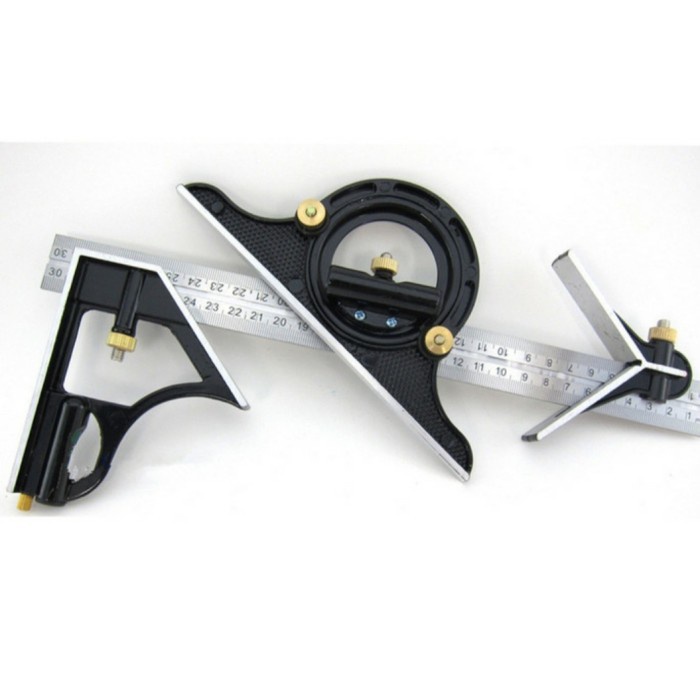 

Cuci Gudang Penggaris Waterpass Siku Kombinasi Dengan Busur 12" / Penggaris Busur Limited