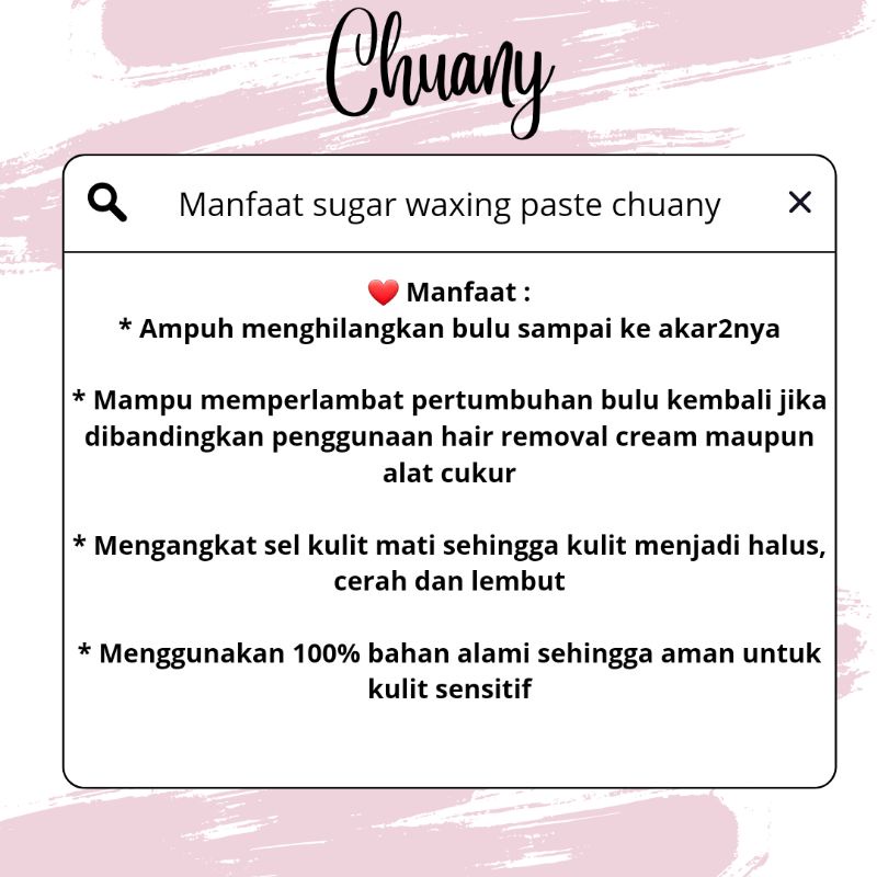 150ml Chuany Sugar Waxing | Pencabut Bulu|Sugar Waxing Kit