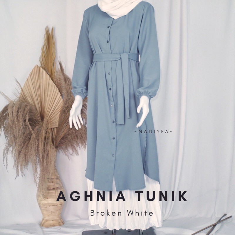 AGHNIA TUNIK POLOS PANJANG BUSUI FRIENDLY