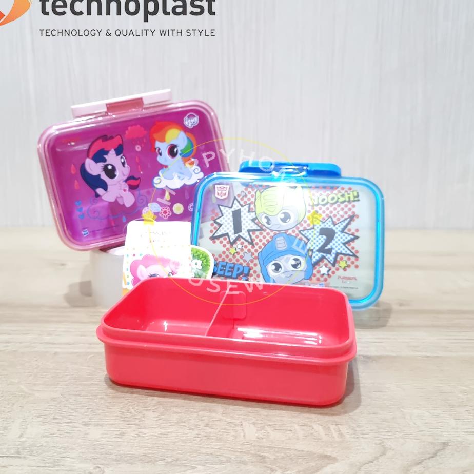 Super Pembelian TECHNOPLAST Playskool Lunch Box 450ml /Kotak Makan Bekal Motif Cute Pony &amp; Transforman