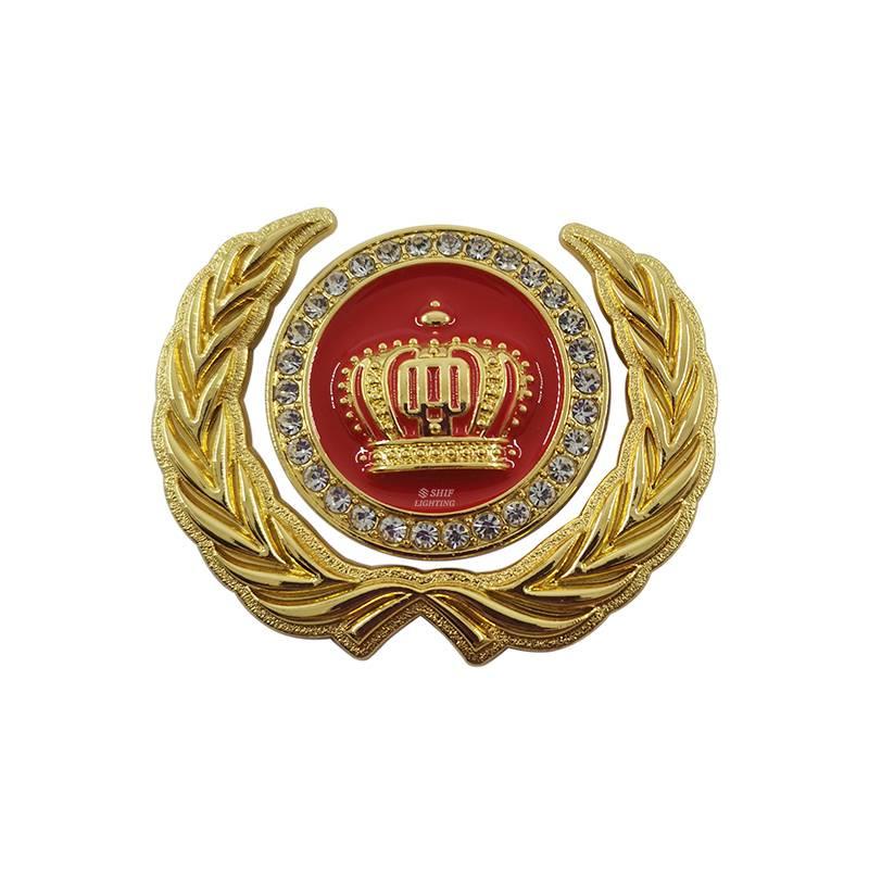 1pc Stiker Emblem / Badge Motif Mahkota Bahan Metal Untuk Dekorasi Mobil