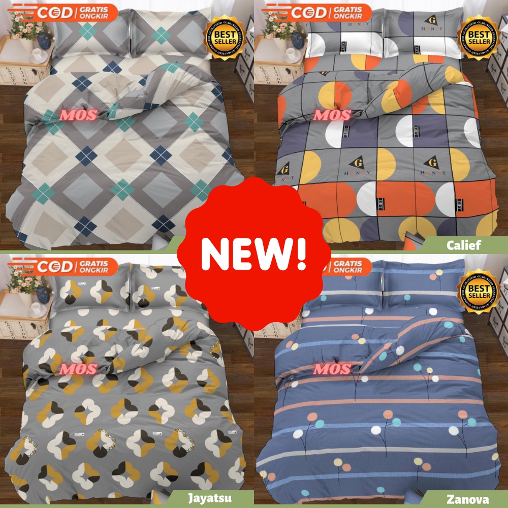 Sprei Homemade Ukuran 180x200 160x200 120x200 90x200 Abstrak Minimalis Kotak Hitam Aesthetic 1 2 3 4
