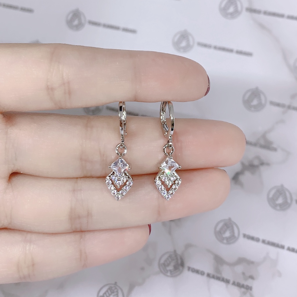 Anting Xuping Silver Perhiasan Fashion Wanita Model Rumbei Love *21