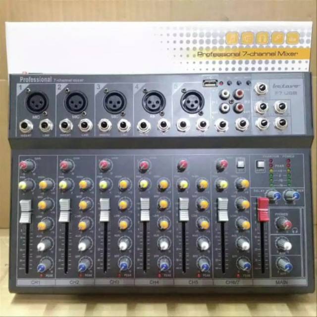 Mixer audio betavo F7 usb profesional 7 channel mixer