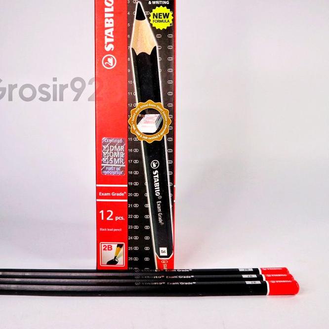 

DISKON !! 1.1 (Per 12) Pencil / Pensil Serut Stabilo Hitam Exam Grade 2B [KODE 506]