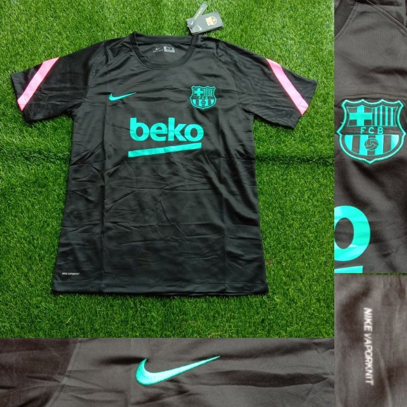 Jersey Barcelona Training Black List Pink 2020-2021 Grade Ori Official