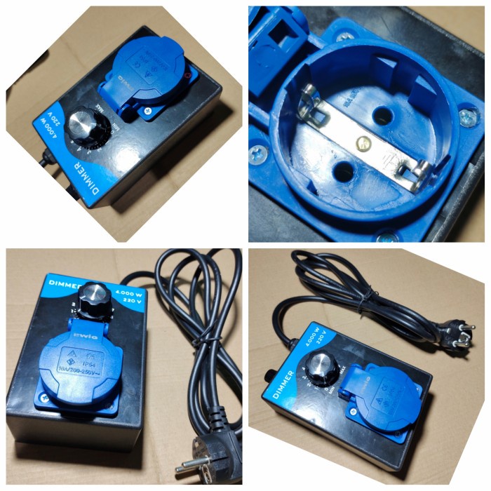 PENGATUR KECEPATAN BOR GRINDA DINAMO KIPAS DIMMER AC 220V 4.000 WAT - 2.000 biru