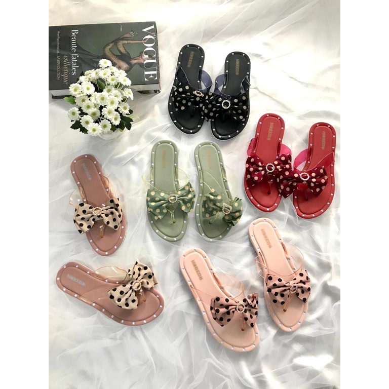 Sandal Japit Pita Polkadot Import Morego 9088-1 Dan 9088-71