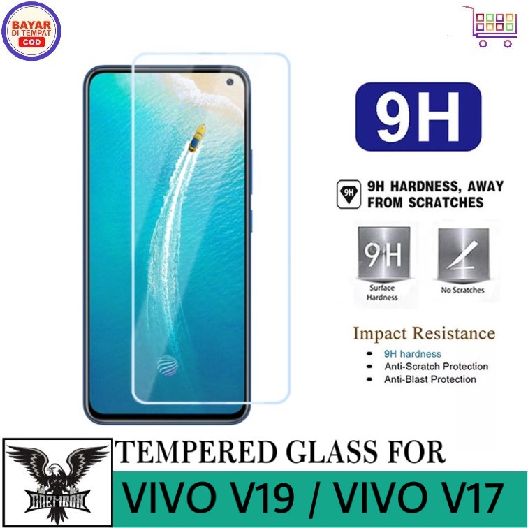 PROMO TEMPERED GLASS VIVO V19 / V17 ANTI GORES KACA BENING PREMIUM ANTI BEKAS SIDIK JARI