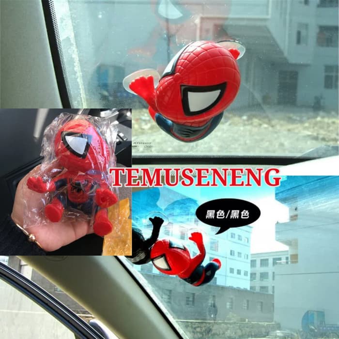 Spiderman Climbing Car Spider Man Memanjat Kaca Mobil Boneka Karakter