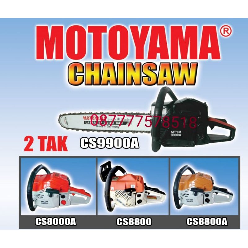 Chainsaw Motoyama CS 9900A - Mesin Potong Kayu - Mesin Potong Pohon