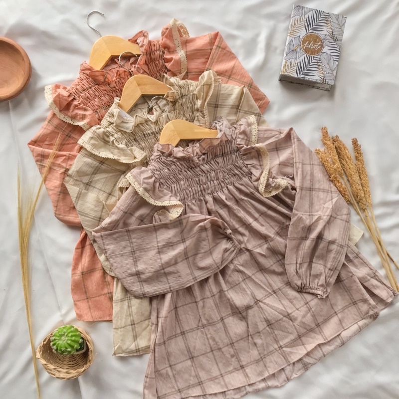 Atasan Blouse Crinkle Motif | Crinkle Premium