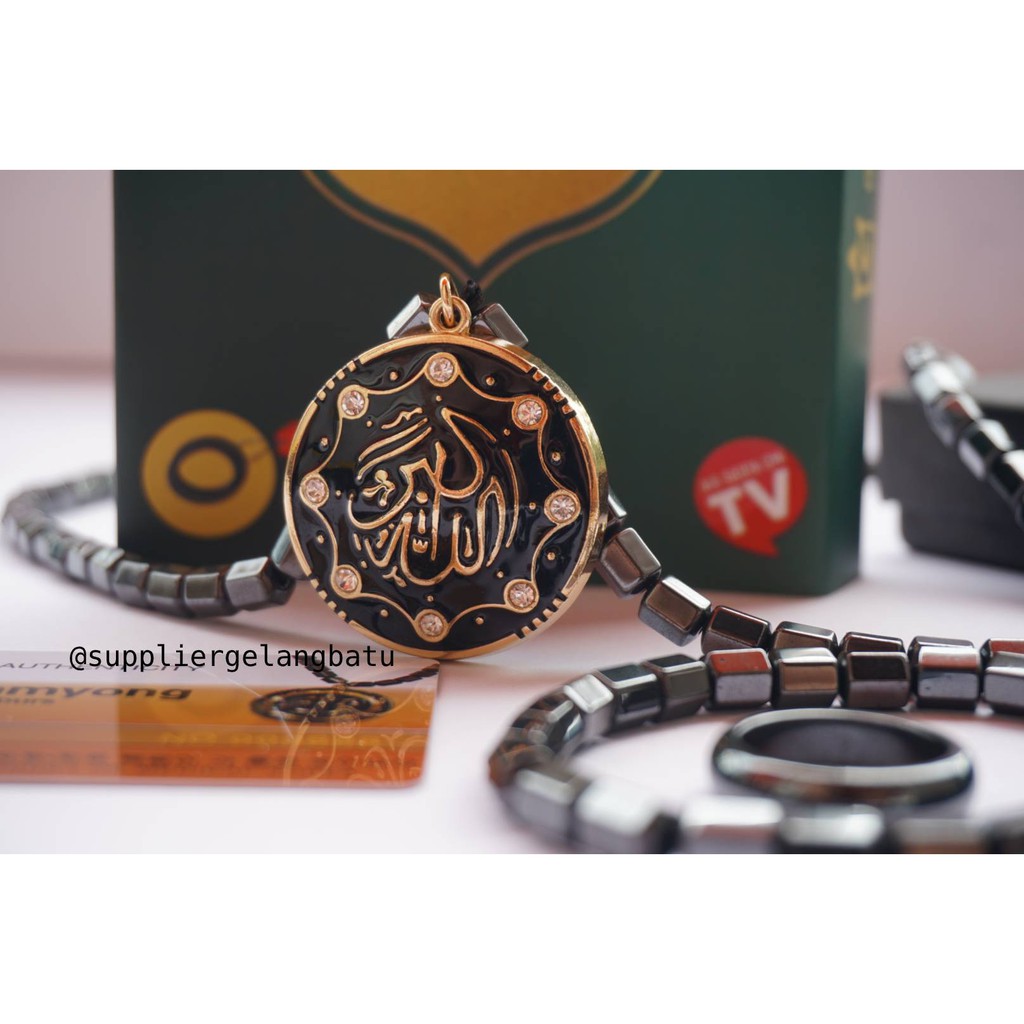 PAKET CINCIN KALUNG SEHAT LAFAZ ALLAHUAKBAR PERMATA GANNAMYONG premium