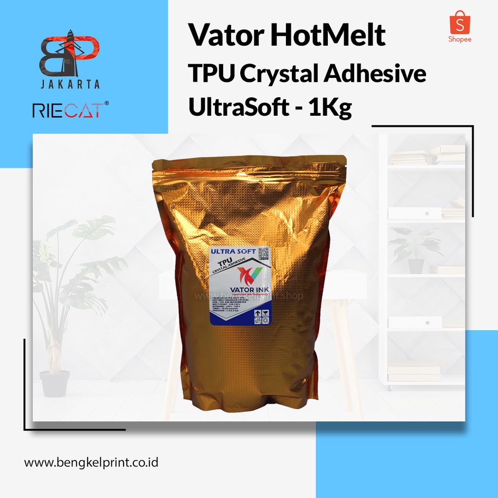 Bubuk Powder DTF Vator Hotmelt Ultrasoft Crystal for DTF - 1kg