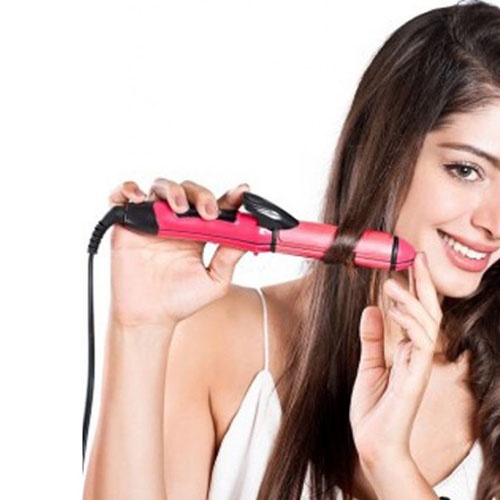 Catok Catokkan Rambut 2 in 1 Nova NHC-2009 Meluruskan dan Keriting Rambut Hair Straightener