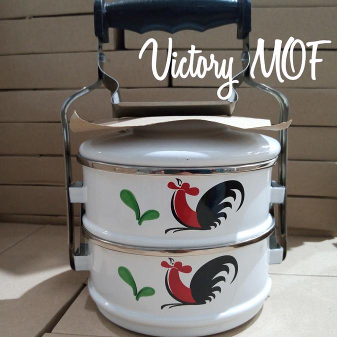 *#*#*#] Rantang Enamel Ayam Susun 2 diameter 14 Cm