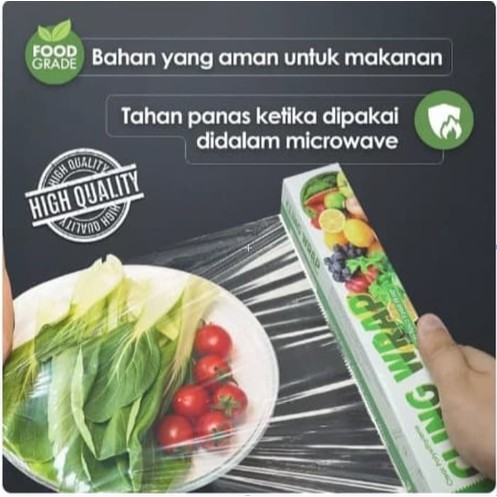 BAGUS Cling Wrap REFILL No Box 30cm X 45meter Plastik Makanan Food Grade Refil Plastic Wrapping Clingwrap