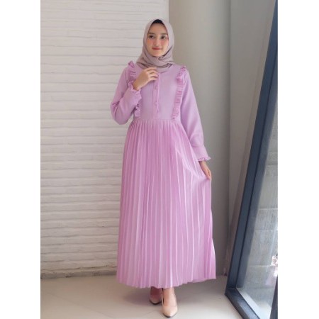 Gamis Neysa lilac / maxi dress muslim / fashion gamis / promo