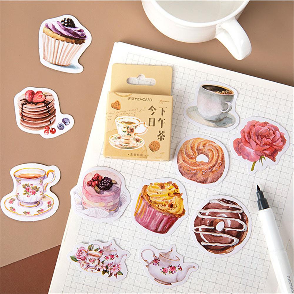 Lanfy Alat Tulis Stiker Khusus Hias Kue Kopi Kekinian Sore Teh Perlengkapan Sekolah Scrapbooking Lable