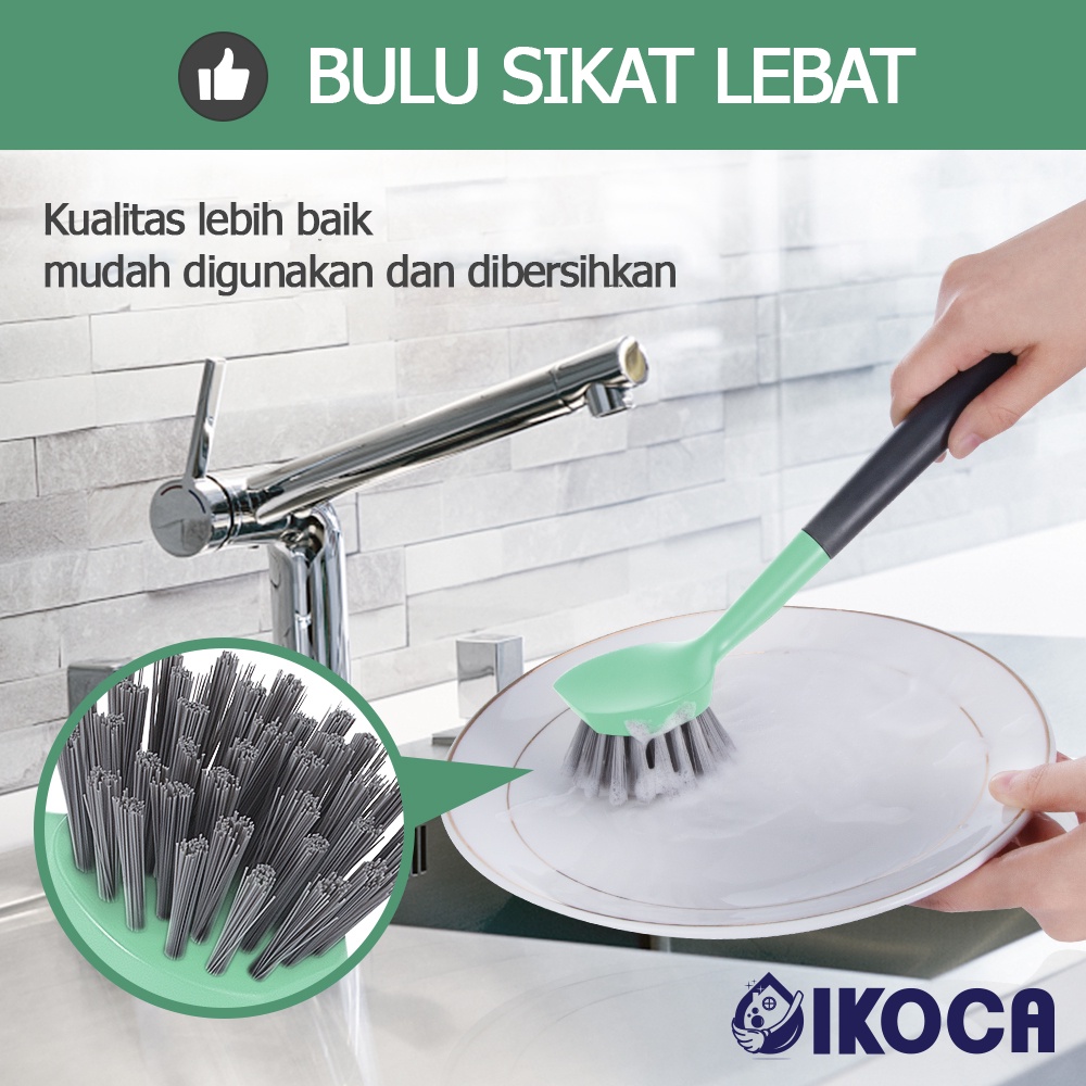 Ktmstore Sikat Dapur sikat plastik dish brush sikat nilon sikat panci ikoca IKO-132