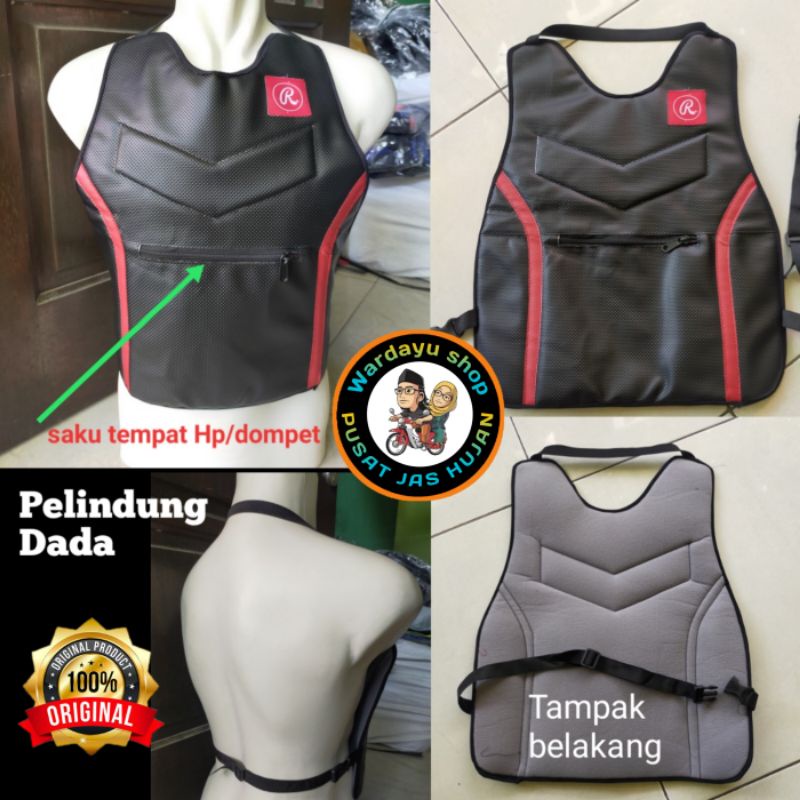 Rompi Pelindung Dada Motor Anti Angin Tebal Pria Touring Body Protector / Alas Dada