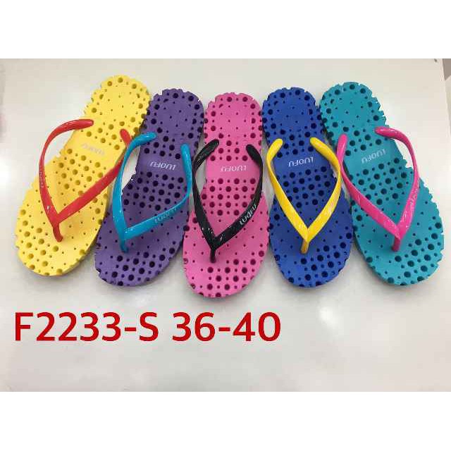 2233-s sendal sandal cewek jepit sponge luofu karet import