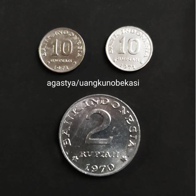 Paket mahar nikah Rp 22 rupiah asli koin jadul  uang lama nikel aluminium duit tahun 1971 1970