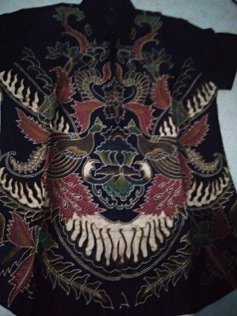 Dipoalam Cabut Sogan Pendek Kemeja Batik Pria Full Furing Katun Cabut Primisima