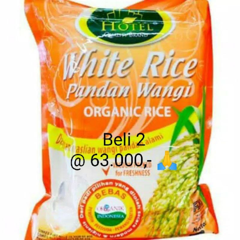 

White Rice Organik Hotel Pandan Wangi 2 kg