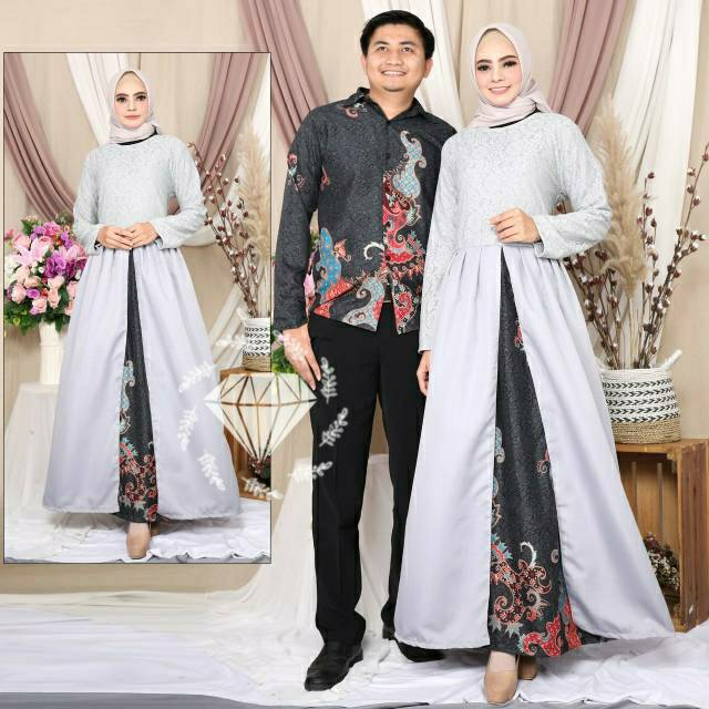 CP ELEGANT COUPLE PASANGAN BRUKAT BALOTELI, GAMIS HIJAB MUSLIM, DRESS (REAL PIC)