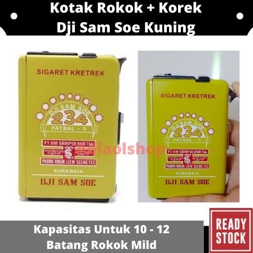 KOTAK ROKOK PLUS KOREK API BRAND ROKOK DJI SAM SOE HIJAU