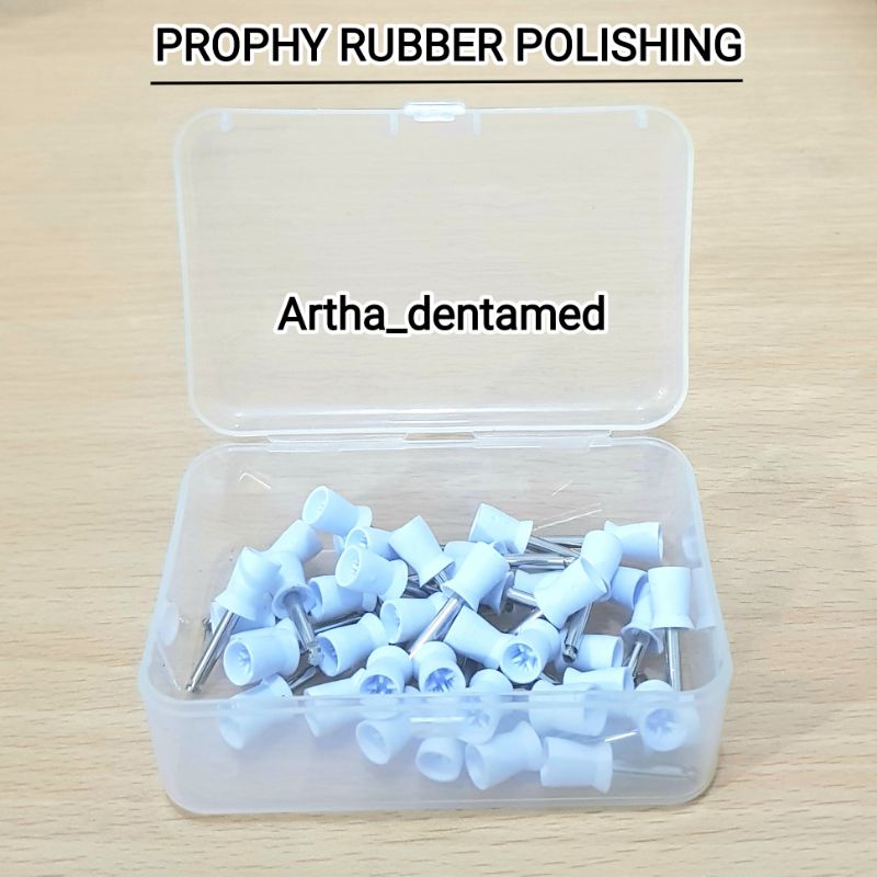 Dental Prophy Rubber Polisher Polishing Karet / Bur poles gigi karet cup 1 pcs