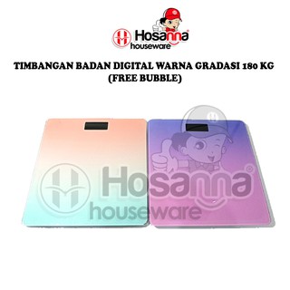 timbangan badan digital warna gradasi 180 kg free bubble