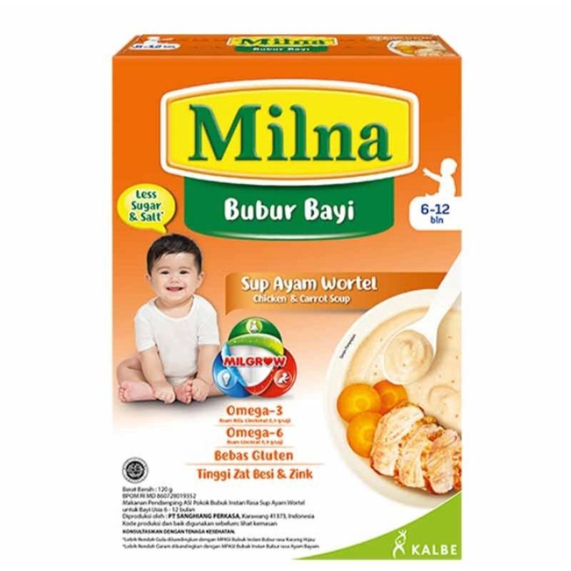 Milna Bubur Bayi 6+ Sup Ayam Wortel 120g