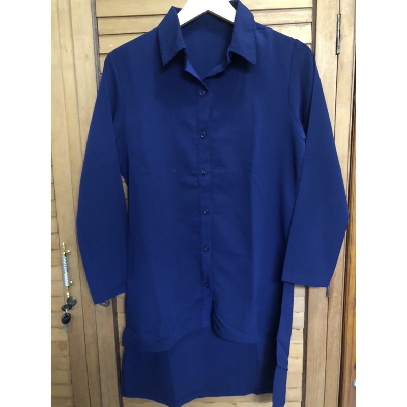 KEMEJA WANITA MURAH BIRU DONGKER (PRELOVED)