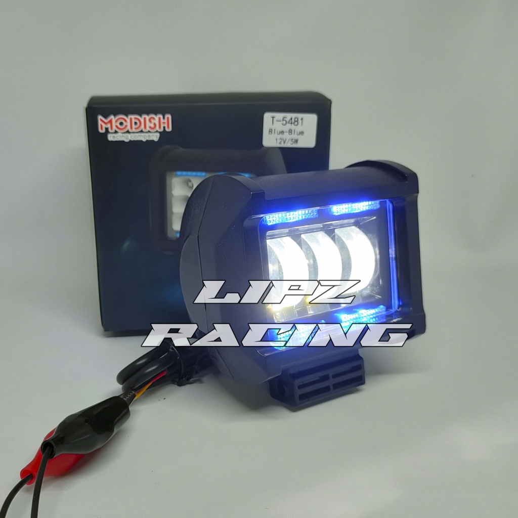 LAMPU TEMBAK LED 3MATA SENJA BIRU MODEL T-5481