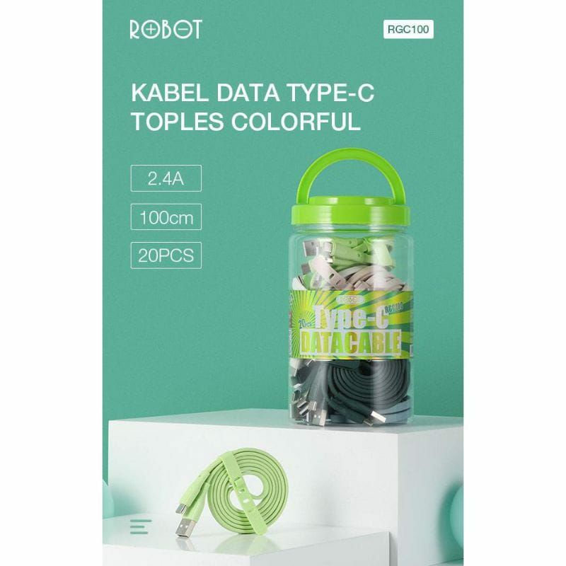 Jual Toples Robot Rgc Kabel Data Type C A Cable Isi Pcs Shopee Indonesia