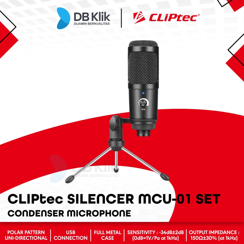 Condenser Microphone CLIPtec Silencer MCU-01 Set USB - CLIPtec MCU01