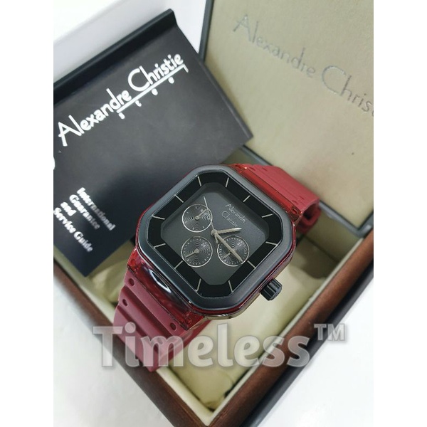 Jam Tangan Wanita Alexandre Christie AC 2811 BF Black Red