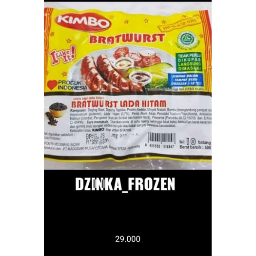 

Kimbo sosis (500 gr)