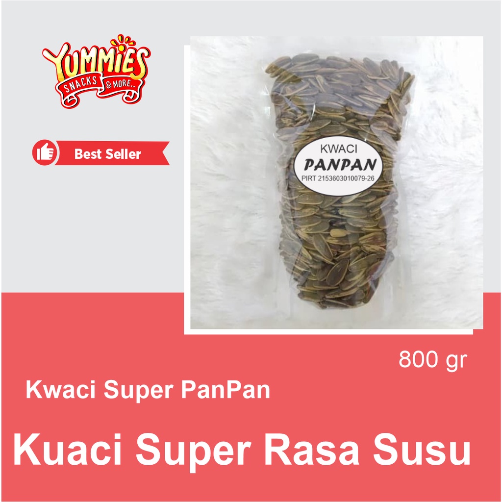 

Kuaci Kwaci Biji Bunga Matahari PanPan Jumbo Super Rasa Asin dan Susu 800 gram Like Rebo Fuzo