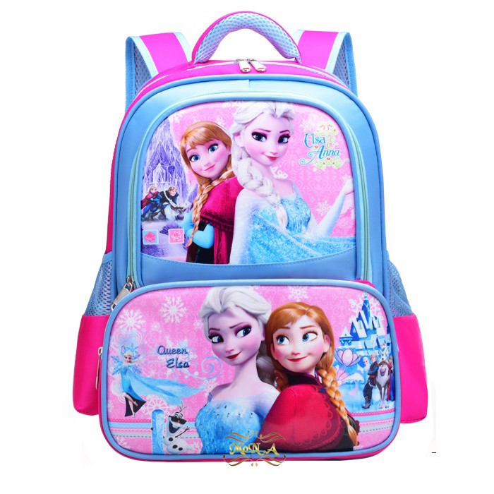 Tas Ransel Sekolah Anak Perempuan SD 16 inc 3 ruang kualitas import Premium -M0170