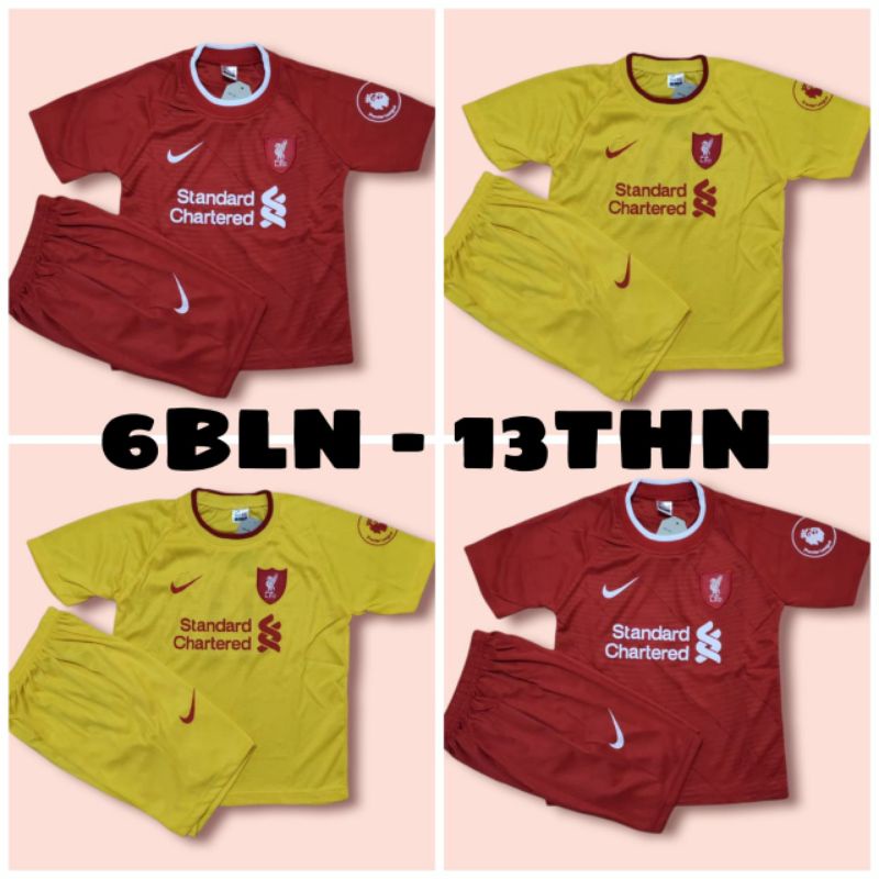JERSEY BOLA ANAK / SETELAN BAJU BOLA ANAK / KAOS BOLA ANAK UMUR 6BULAN - 13TAHUN