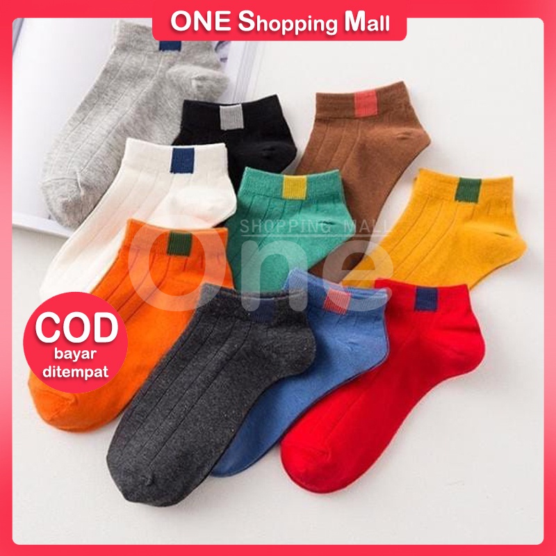 Kaos Kaki Pendek Wanita Pria Semata Kaki Ankle Socks Import Motif Garis OSM KK0006