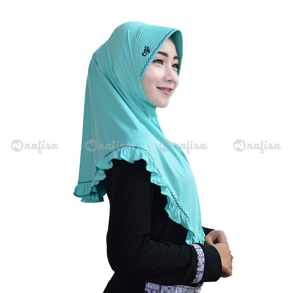 TERMURAH! HIJAB Nafisa ELISKA | Kerudung Instan Remaja | Jilbab Belah Rempel