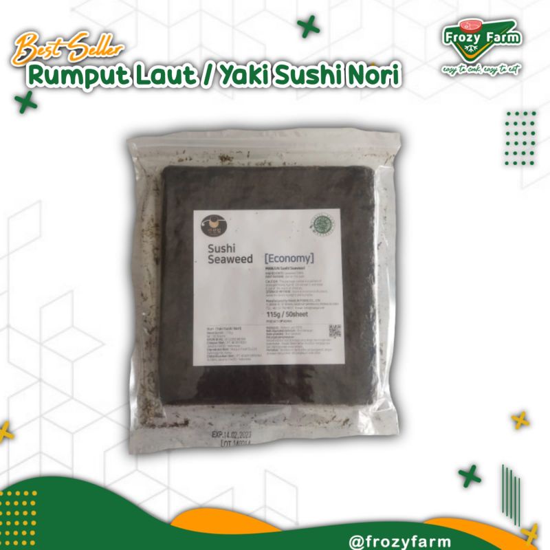 

Sushi Nori / Manjun Rumput Laut Isi 50 Sheet
