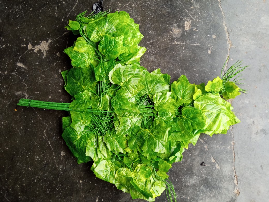 Daun Anggur Ijo - 506 (lusinan) Daun Plastik Daun Artificial Daunhias Daundekorasi Grosirdaunanggur