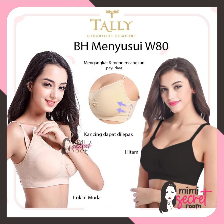 ❤ MIMI ❤ TALLY Bra Menyusui Seamless Bra Nursing Busa Tanpa Kawat BH W80