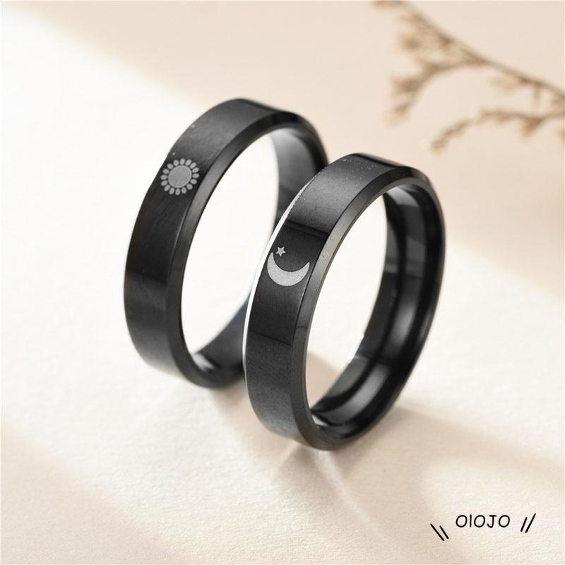 【COD】Cincin Desain Bulan Matahari Dan Hati Model Lebar Untuk Hadiah Valentine Pacar Pacar Perempuan