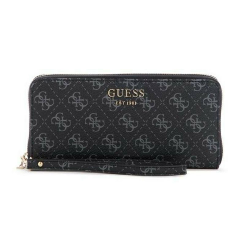 SALE DOMPET GUESS ZIPPER LOGO ROCK COAL ORIGINAL COUNTER